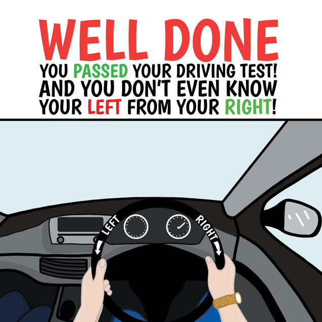 Driving Test Left And Right Confetti-exploding Greetings Card