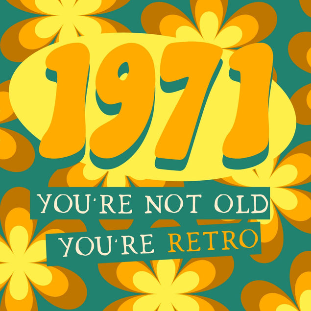 1971 Retro Confetti-exploding Greetings Card