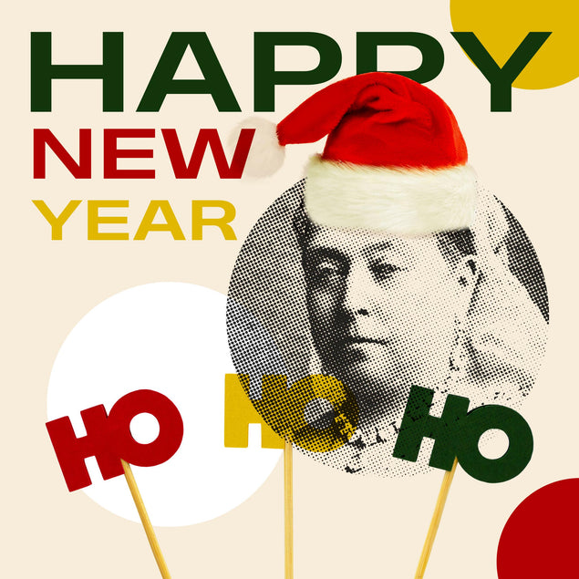 Vintage Victorian Happy New Year Confetti-exploding Greetings Card