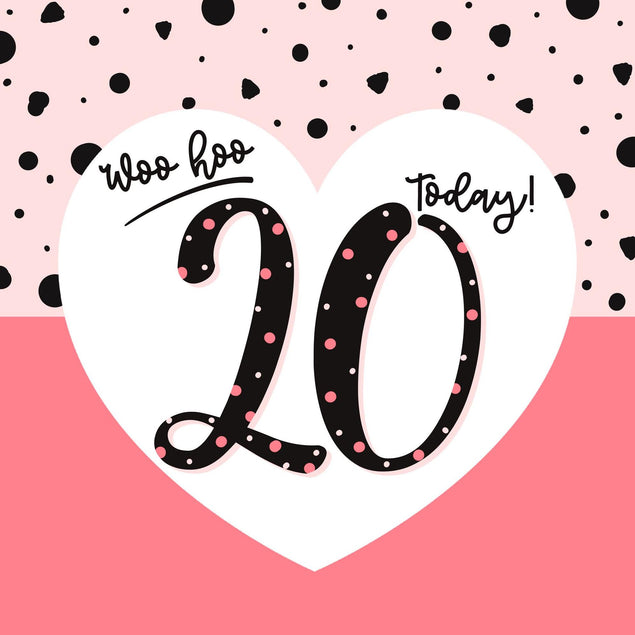 Yippee 20 Today! Birthday Confetti-exploding Greetings Card