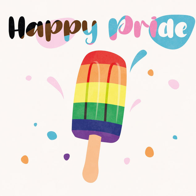 Happy Pride Popsicle Confetti-exploding Greetings Card