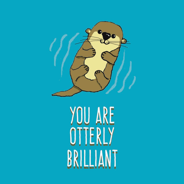 You Are Otterly Brilliant Confetti-exploding Greetings Card