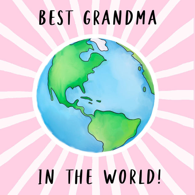 Best Grandma Confetti-exploding Greetings Card