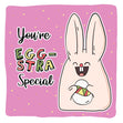 You're Egg-stra Special Laughing Bunny Easter Confetti-exploding Greetings Card