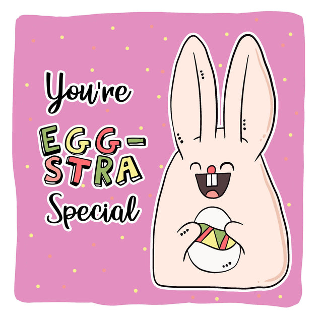 You're Egg-stra Special Laughing Bunny Easter Confetti-exploding Greetings Card