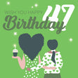 Wish You Happy 47th Birthday Confetti-exploding Greetings Card