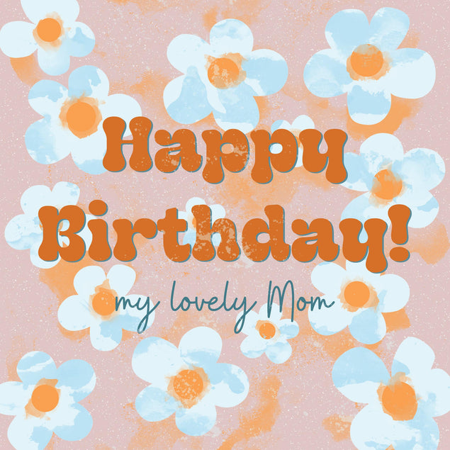 Happy Birthday Mom Daisies Confetti-exploding Greetings Card