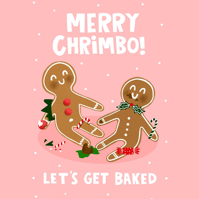 Let's Get Baked Gingerbread Christmas Confetti-exploding Greetings Card