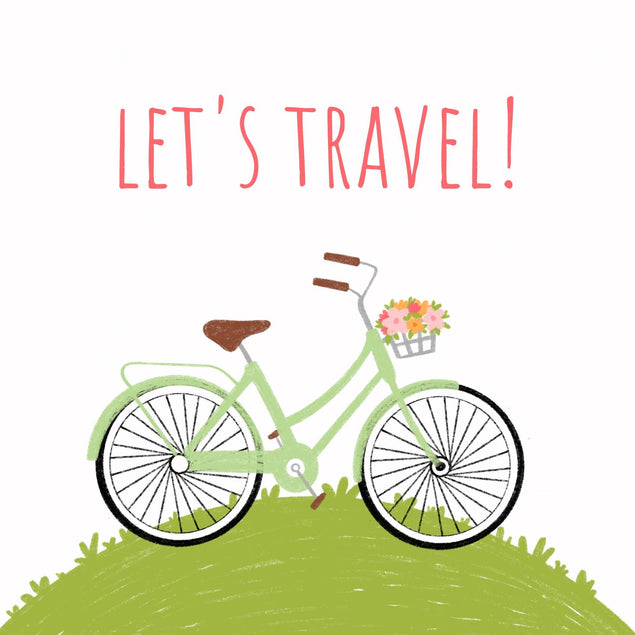 Let's Travel Confetti-exploding Greetings Card