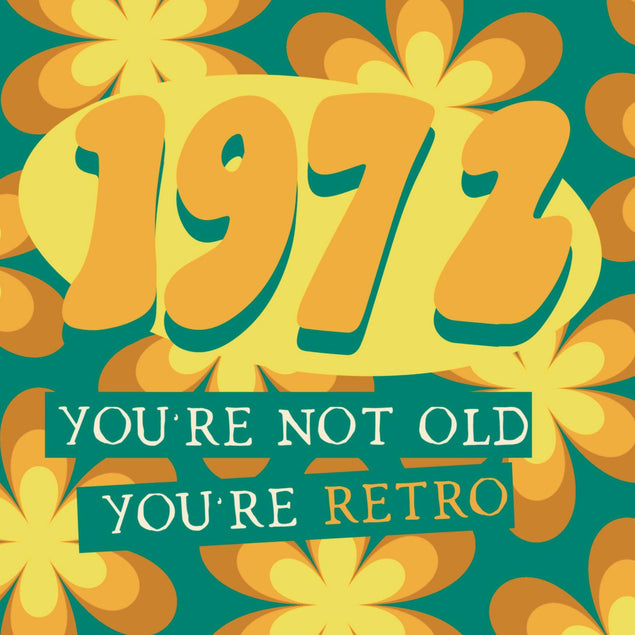 Flowers 1972 50th Birthday Confetti-exploding Greetings Card