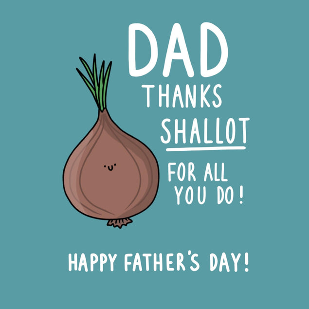 Thanks Shallot Dad Father's Day Confetti-exploding Greetings Card