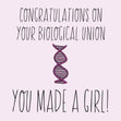 Congratulations On Your Biological Union Confetti-exploding Greetings Card