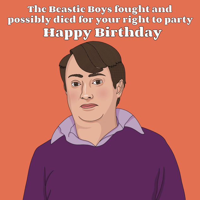 Peep Show Mark Corrigan Beastie Boys Birthday Confetti-exploding Greetings Card