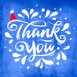 Thank You In Blue Confetti-exploding Greetings Card