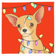 Merry Christmas Funny Chihuahua Confetti-exploding Greetings Card