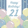 Happy 21st Birthday Balloons Confetti-exploding Greetings Card