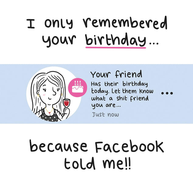 I Only Remembered Your Birthday... Confetti-exploding Greetings Card