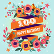 Happy Birthday Birds 100 Confetti-exploding Greetings Card