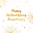 Spider Web Happy Hallowedding Anniversary Confetti-exploding Greetings Card
