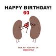 Happy 60th Birthday Mum Funny Potatoes Confetti-exploding Greetings Card