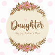 Floral Wreath Happy Mother's Day Daughter Confetti-exploding Greetings Card
