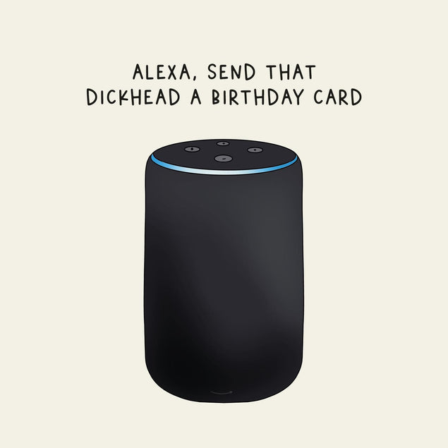 Alexa... Confetti-exploding Greetings Card