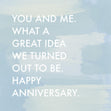 Blue Background Cute Happy Anniversary Confetti-exploding Greetings Card