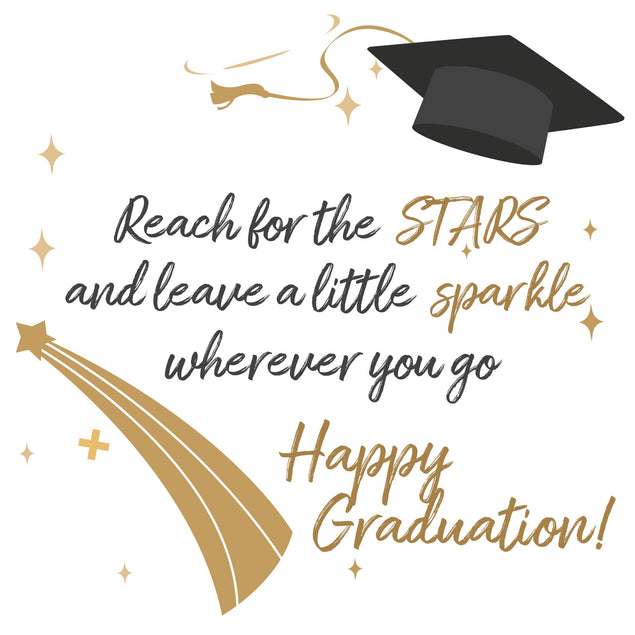 Reach For The Stars Graduation Confetti-exploding Greetings Card