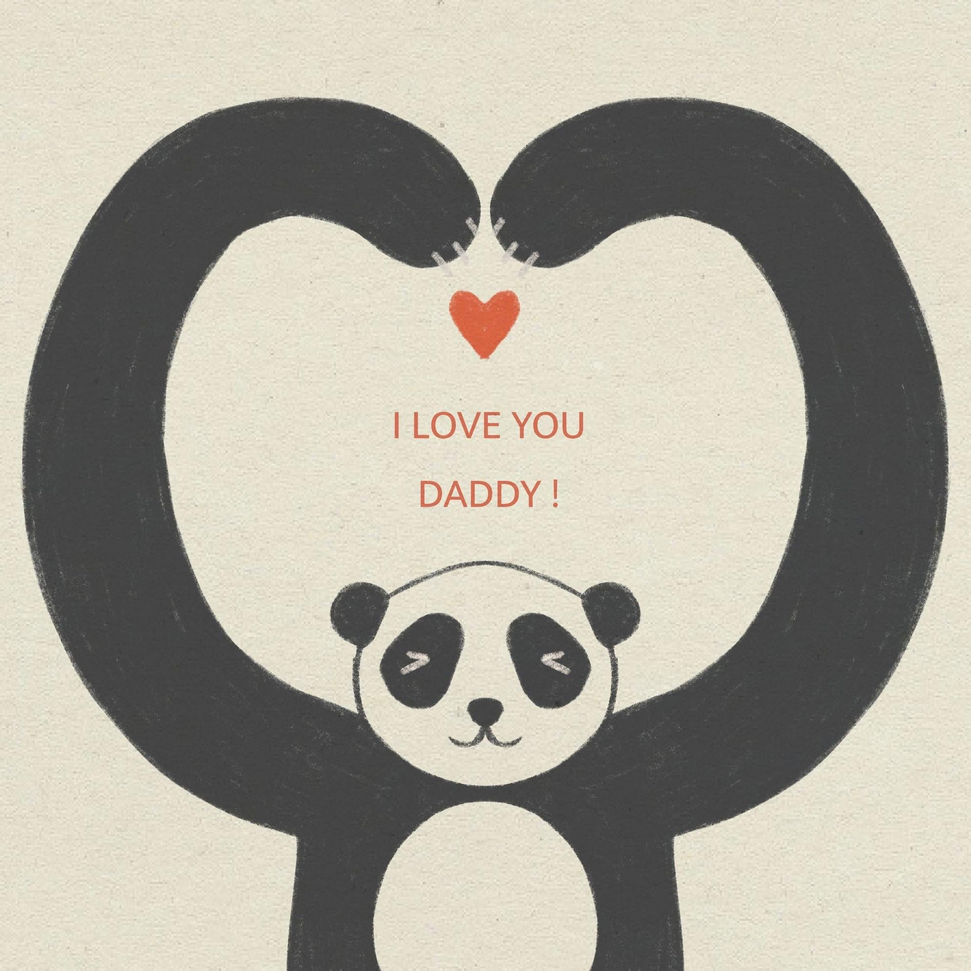 I Love You Daddy Panda Confetti-exploding Greetings Card – Boomf