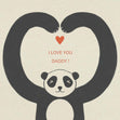 I Love You Daddy Panda Confetti-exploding Greetings Card
