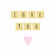 Love You Scrabble Confetti-exploding Greetings Card