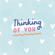 Thinking Of You White Hearts Confetti-exploding Greetings Card