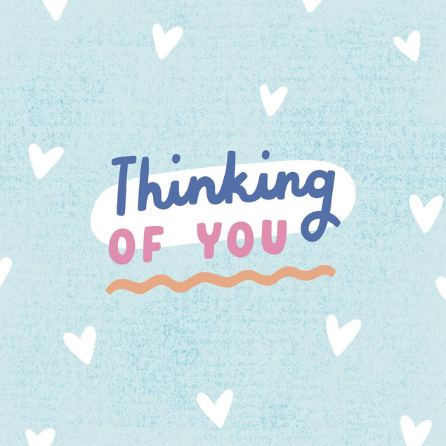 Thinking Of You White Hearts Confetti-exploding Greetings Card