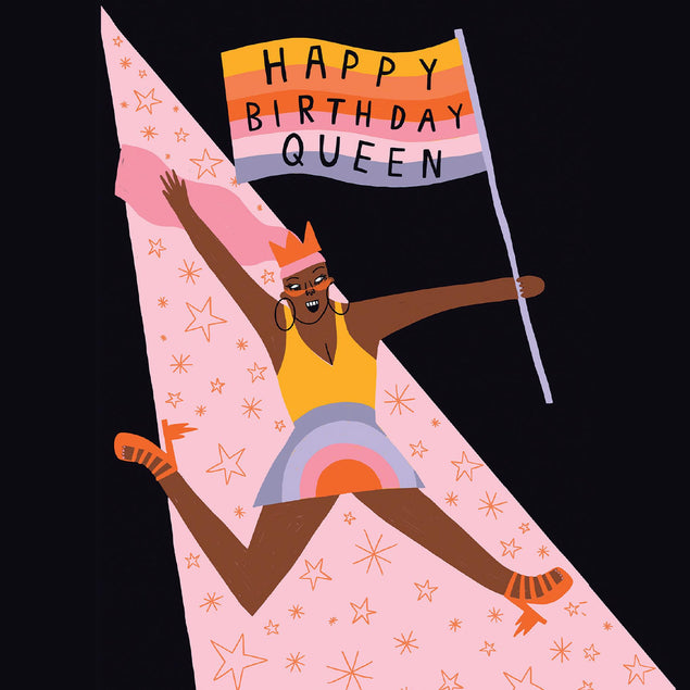 Qeen LGBTQ+ Birthday Confetti-exploding Greetings Card