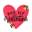 Bee My Valentine Big Heart Valentine's Day Confetti-exploding Greetings Card