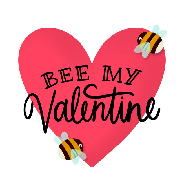 Bee My Valentine Big Heart Valentine's Day Confetti-exploding Greetings Card