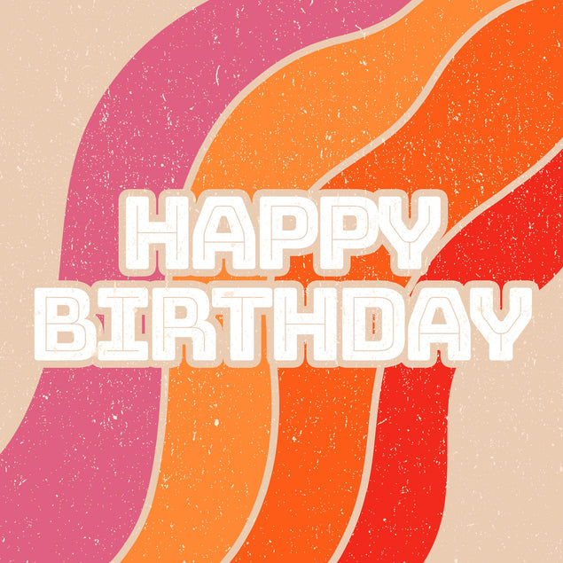 Happy Birthday Colourful Swirls Confetti-exploding Greetings Card