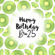 Fresh Kiwi Happy 25th Birthday Bro Confetti-exploding Greetings Card