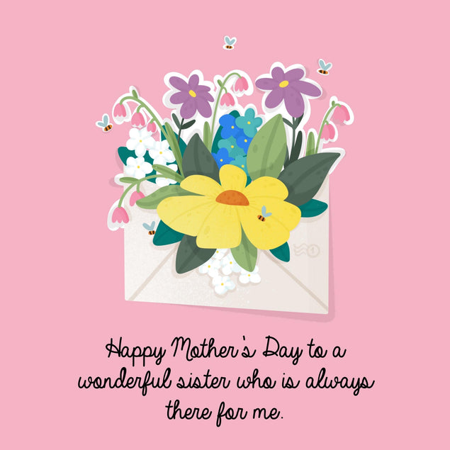 Flower Envelope Happy Mother's Day Sister Confetti-exploding Greetings Card