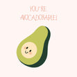You're Avocadorable Cute Baby Avocado Confetti-exploding Greetings Card