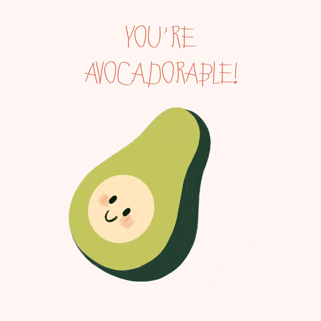 You're Avocadorable Cute Baby Avocado Confetti-exploding Greetings Card
