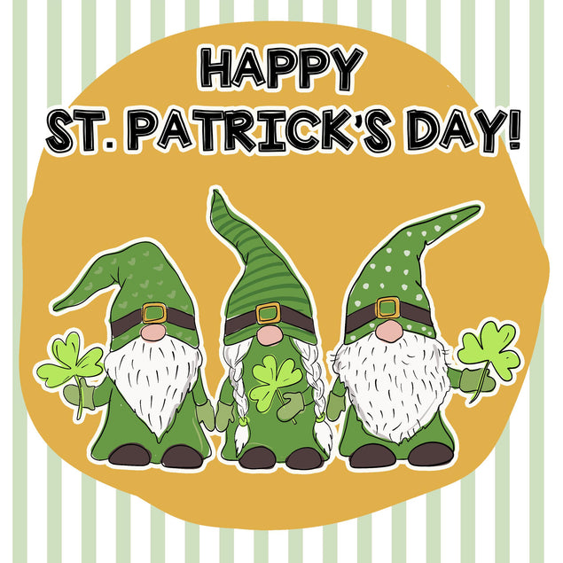 Festive Gnomes St. Patrick's Day Confetti-exploding Greetings Card