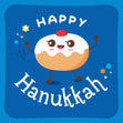 Happy Hanukkah Cute Sufganiyot Confetti-exploding Greetings Card