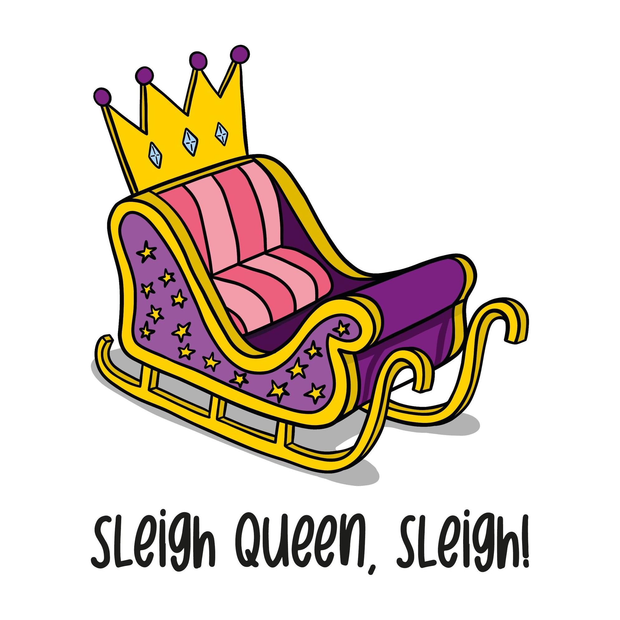 Exploding Sleigh Sleigh Queen Confetti-exploding Greetings Card – Boomf