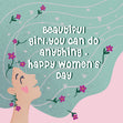 You Can Do Anything International Women's Day Confetti-exploding Greetings Card