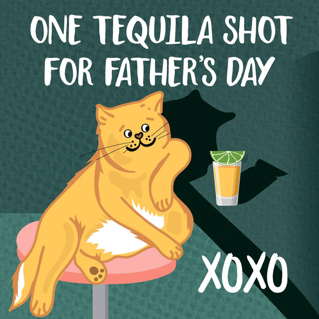 Father's Day Tequila Shot Confetti-exploding Greetings Card