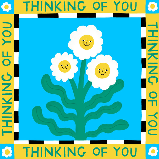 Cute Daisies Thinking Of You Confetti-exploding Greetings Card