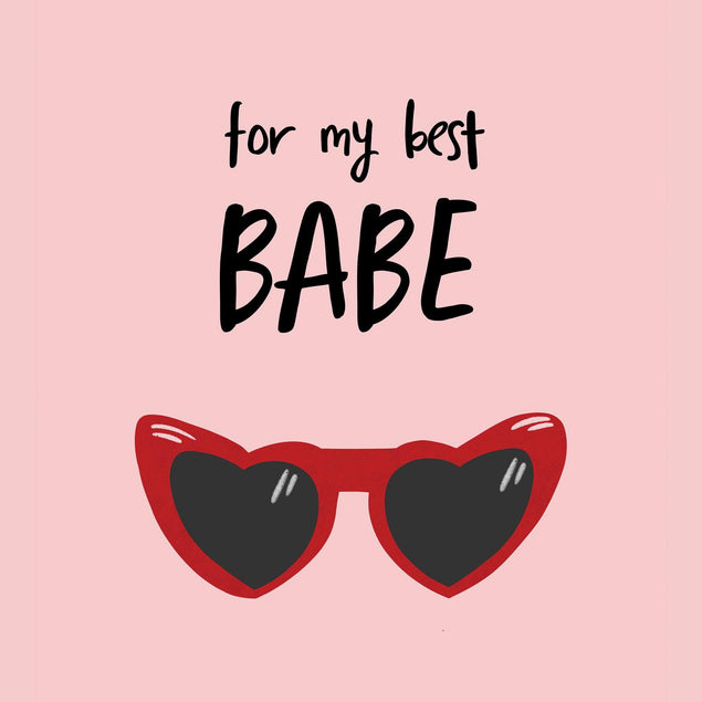 For My Best Babe Confetti-exploding Greetings Card