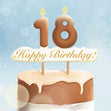 18th Happy Birthday Cake Confetti-exploding Greetings Card