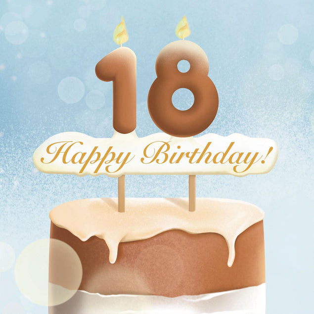 18th Happy Birthday Cake Confetti-exploding Greetings Card